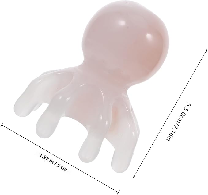 Octopus Scalp Massager Comb Resin Portable Head Massage Tool for Acupressure Point Activation and Circulation Boost Soft Manual Gua Sha Hair Scratcher for Scalp and Body Relaxation