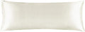 BEDELITE Satin Body Pillow Cover, Super Soft and Cooling Body Pillow Pillowcase for Hair and Skin, Breathable Silky Full Long Pillowcase Cover(20"x54", Ivory)