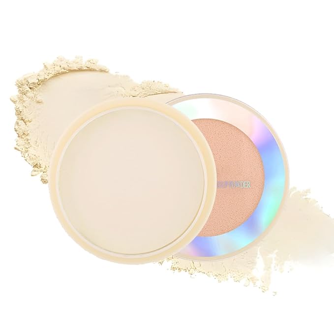 Oil Control Face Pressed Powder, Ultra-Fine Lightweight Face Powder, Soft-focus Matte Finish, Sheer Coverage, Lasting Oil Control, Ivory White (01#)