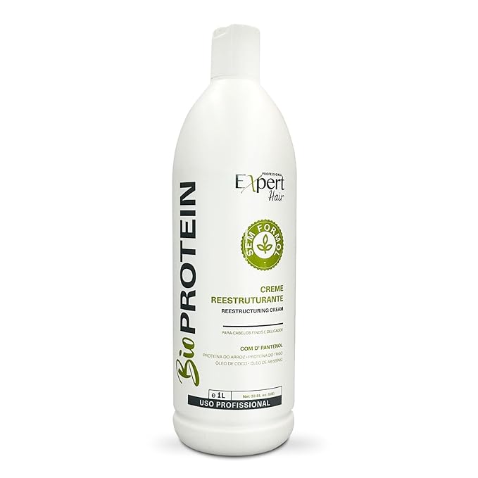 Expert Hair Bio Protein Organic, Brazilian Keratin Hair Treatment - 1kg/35.3 oz, All hair types, Formaldehyde-free, Strengthening, Smoothing, Reduce Frizz, Moisturizing, Softening