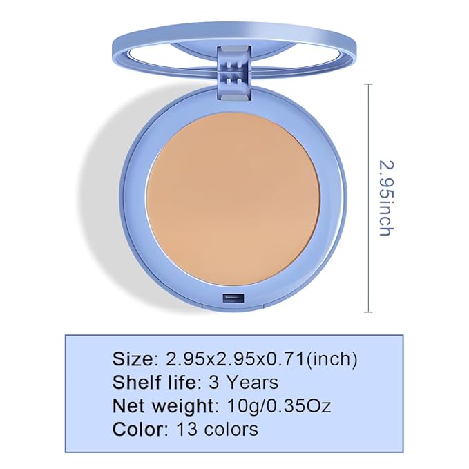 Oil Control Matte Perfection Face Pressed Powder,Matte Smooth Flawless Setting Powder Makeup,Polvo Compacto De Maquillaje,Waterproof Long Lasting, Cruelty Free, 0.35Oz(245 Radiant Honey, 1)