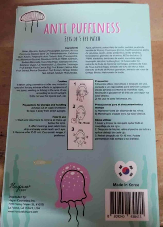 Under Eye Patches Treatments, Help Reduce Swelling, and Puffiness 5 Count