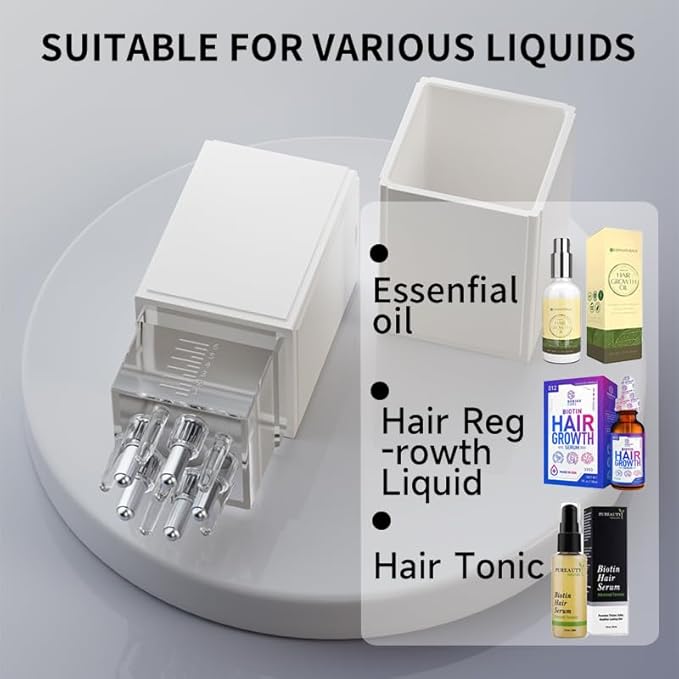 Scalp Applicator Comb, Hair Oil Serum Liquid Guiding Comb, Scalp Massager for Hair Growth (Black)