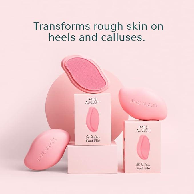 Bare August Glass Foot File & Overnight Heel Socks Bundle