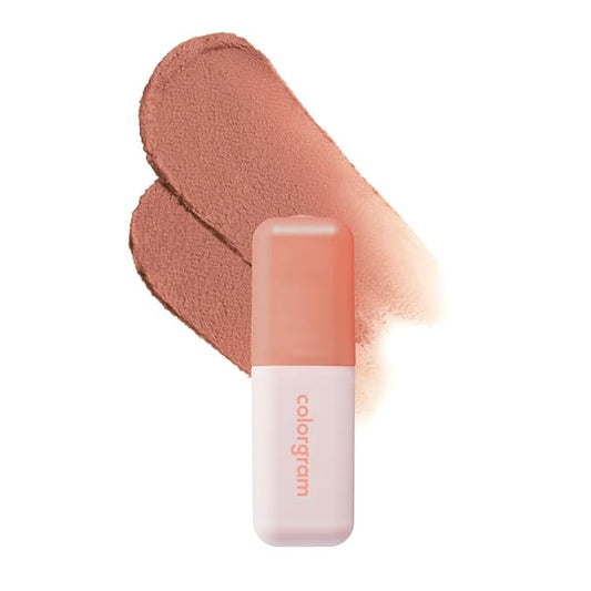 COLORGRAM NUDE BLUR TINT 01 SALMON BEIGE | Soft Velvet Matte Lip Stain & Cheek Tint | Lightweight Blurring Tint for a Smooth & Airbrushed Finish | 24H Hydration, Long-Lasting & Non-Sticky Formula