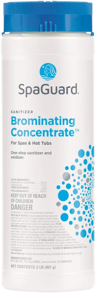 SpaGuard Brominating Concentrate for Spas & Hot Tubs, 14 oz, One-Step Sanitizer & Oxidizer, pH Neutral, Easy to Use, Fast-Dissolving Brominating Granules