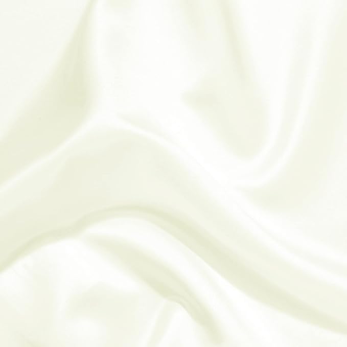 uxcell 2 Pack Silk Satin Pillowcase for Hair and Skin, Cool, Silky, Soft Breathable Pillow Cases Queen Size 20x30 Inch Sateen Pillowcase Pearl White with Envelope Closure