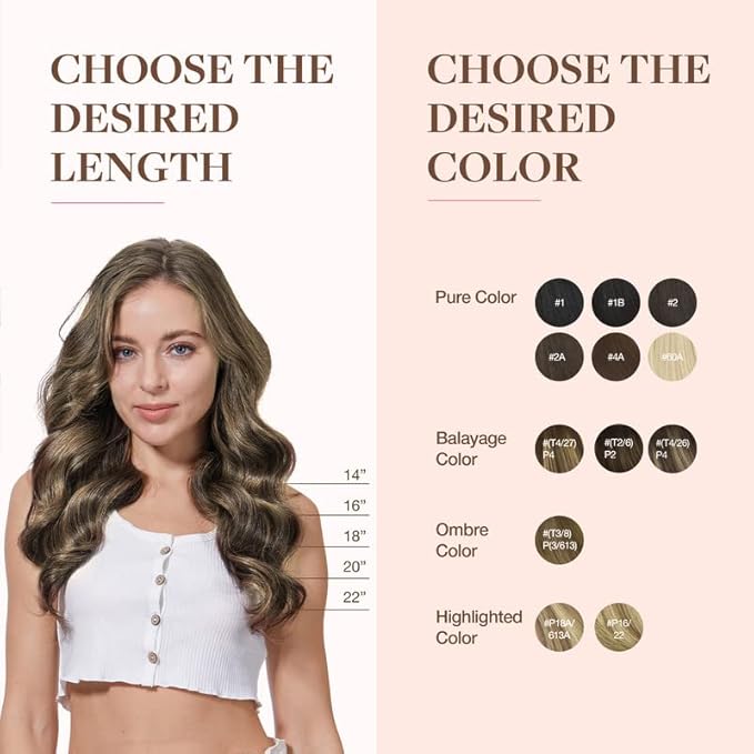 GOO GOO Clip in Hair Extensions Real Human Hair, Remy Human Hair Extensions Clip ins for Women, Natural Human Hair, 20inch 110g 7Pcs, 4/26/4 Balayage Chocolate Brown to Honey Blonde