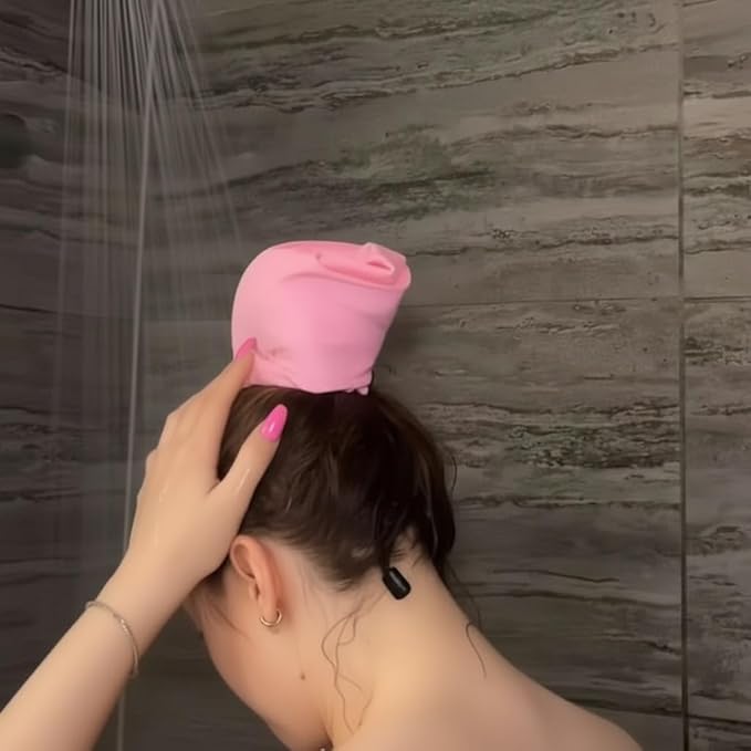 Waterproof Hair Sleeve for Long Hair, Reusable Adjustable Crown Washing Shower Cap Ponytail, Protect Styled Hairs, Quick Root Refresh, Wash Pony Caps for Women Pool Travel Gym Beach (Yellow)