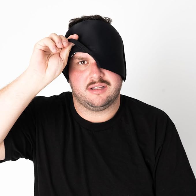 Huggs Migraine Relief Cap - I Am Unwell - Cooling Gel Head Wrap, Cold Compress Cap for Headache, Stress, & Tension