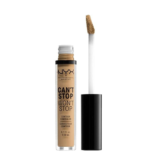 NYX PROFESSIONAL MAKEUP Can't Stop Won't Stop Contour Concealer, 24h Full Coverage Matte Finish - Beige
