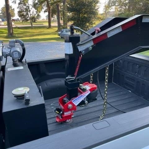 Shocker 30K Gooseneck Surge Air Hitch & Shift Lock Coupler for 2-5/16" Ball, 3-15/16" Square Top Crank