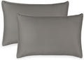Queen Pillowcases by Pure Bamboo, Genuine 100% Organic Viscose Derived from Bamboo, Luxuriously Soft & Cooling, Double Stitching, Envelope Closure (2 Queen Pillowcases, Graphite)