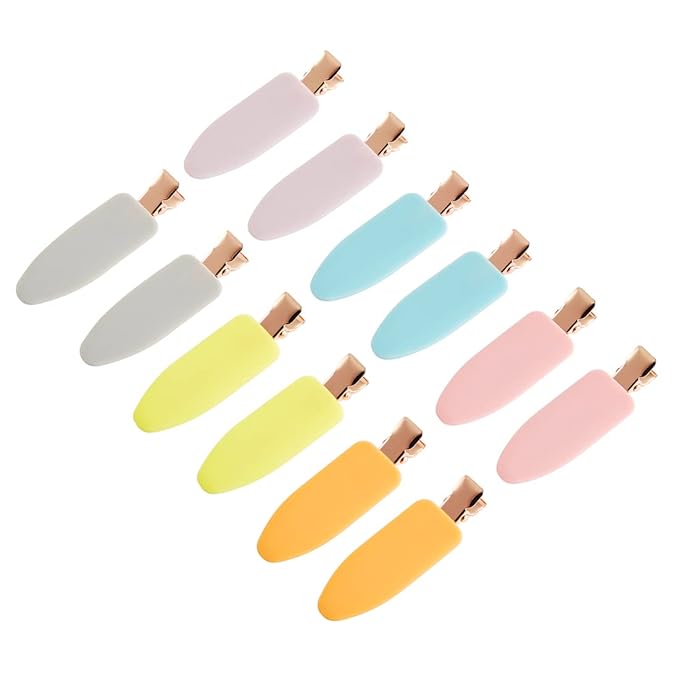 minihope Flat Hair Clips Makeup Hair Clips for Bangs 24 Cont (light colors & Black)…