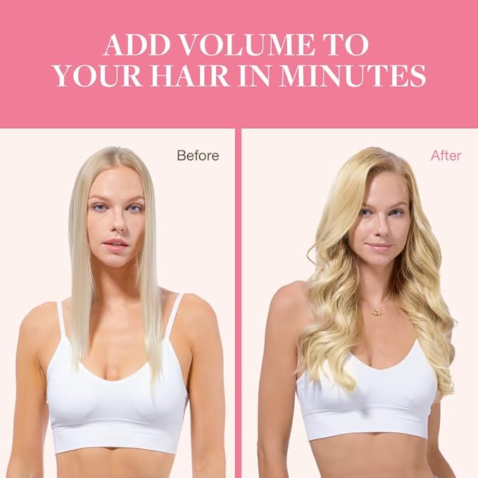 GOO GOO Clip in Hair Extensions Real Human Hair, Remy Human Hair Extensions Clip ins for Women, Natural Human Hair, 18inch 110g 7Pcs, 613R Bleach Blonde