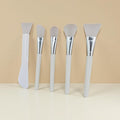 1 Set, 5 Pcs Silicone Mask Applicators, Multiple Silicone Brush Heads, Soft and Flexible, White Color, For Clay Masks, Aloe Vera Gel, Lotion and more