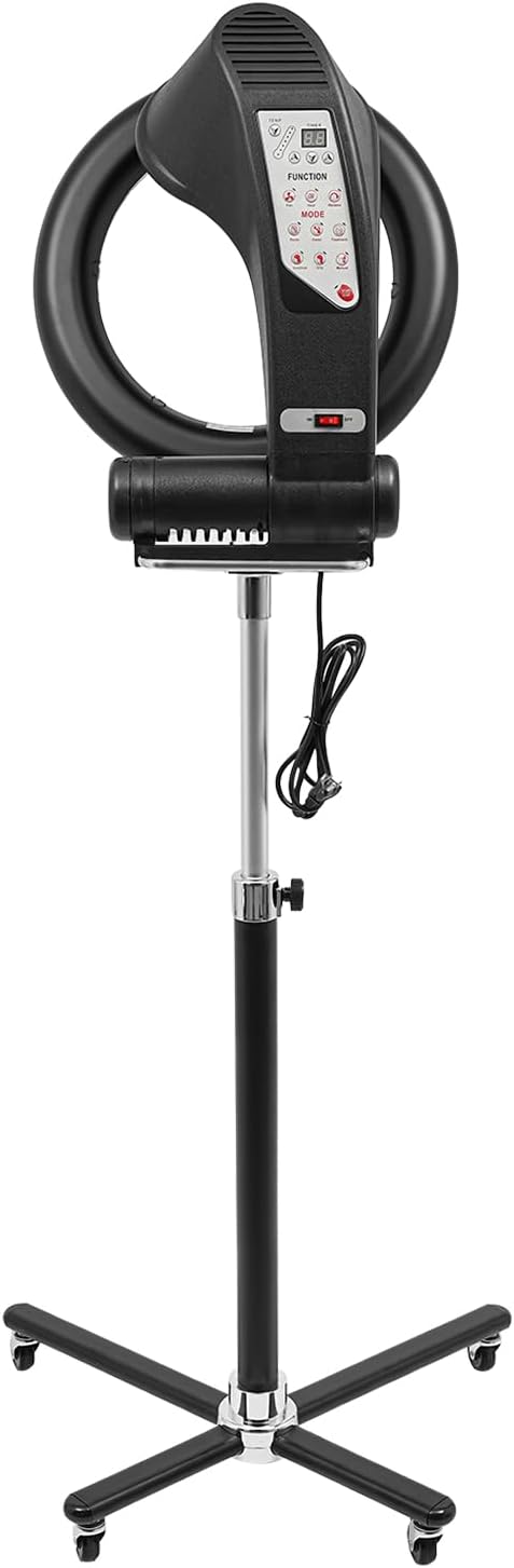 Hair Steamer Professional Salon Steamer,Stand Hair Dryer,Orbiting Rotating Hair Processor with Wheels,3 in 1 Orbiting Hair Dryer,HairDryer Accelerator, Perm Styling