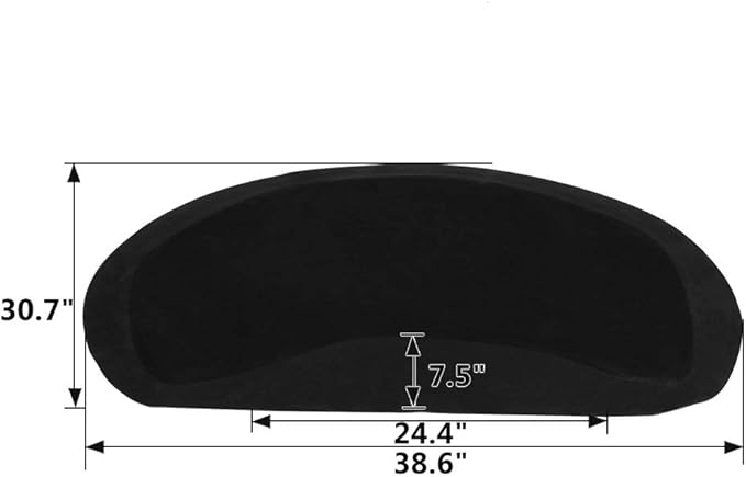 OmySalon 3'x2' Salon Floor Mat for Hair Stylist Anti Fatigue, Barber Standing Mats with Round Cut Out for Hair Styling Chair, Barbershop Spa Hairdressing Equipment