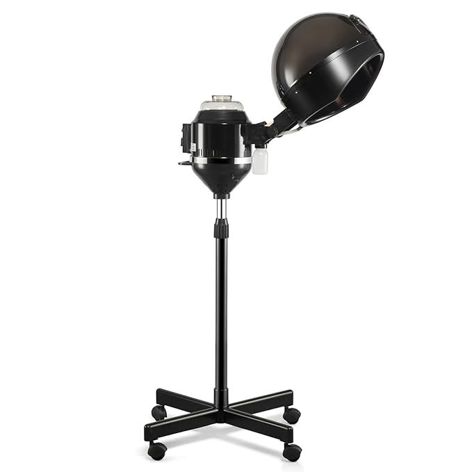 Artist hand Professional Hair Steamer for Deep Conditioning, Height-Adjustable Standing Hair Steamer with Timer, Hairdressing Care Hood Color Processor Beauty Salon Home
