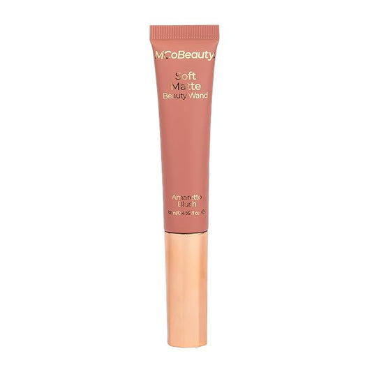 MCoBeauty Soft Matte Beauty Wand, Amaretto Blush, Velvety Finish of Buildable Color, Vegan, Cruelty Free Cosmetics
