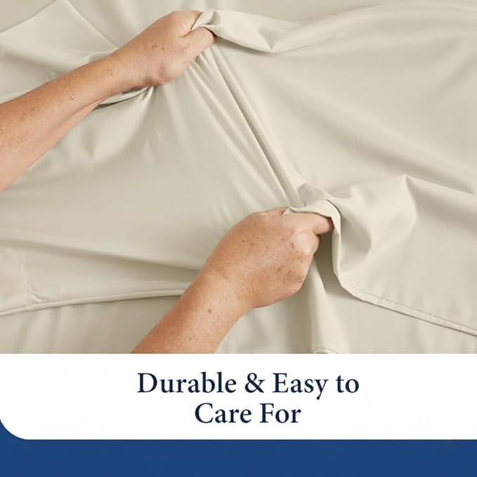 SKY BEDDINGS King Pillowcase Set of 2 - Soft Brushed Microfiber Pillow Cases with Envelope Clouser - Wrinkle-Free, Fade-Resistant Pillow Covers - 20 x 40 Inches, Ivory