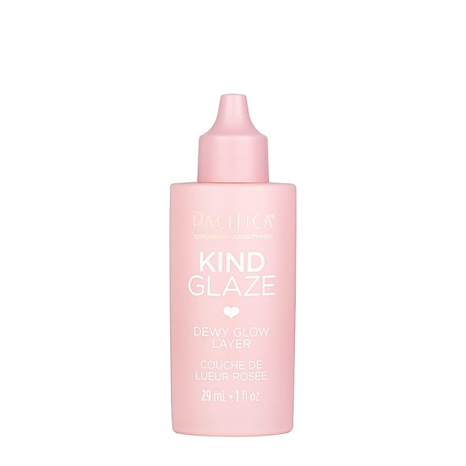 Pacifica Beauty Kind Glaze Dewy Glow Layer, Skincare, Vegan Collagen, Squalane, Hydrating, Lightweight Face Foundation, Primer, Highlighter, Finishing Touch Flawless, All Skin Tones, 1 fl oz (1 Count)