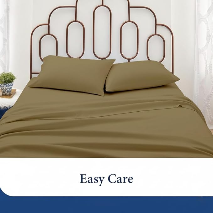 SKY BEDDINGS King Pillowcase Set of 2 - Soft Brushed Microfiber Pillow Cases with Envelope Clouser - Wrinkle-Free, Fade-Resistant Pillow Covers - 20 x 40 Inches, Taupe