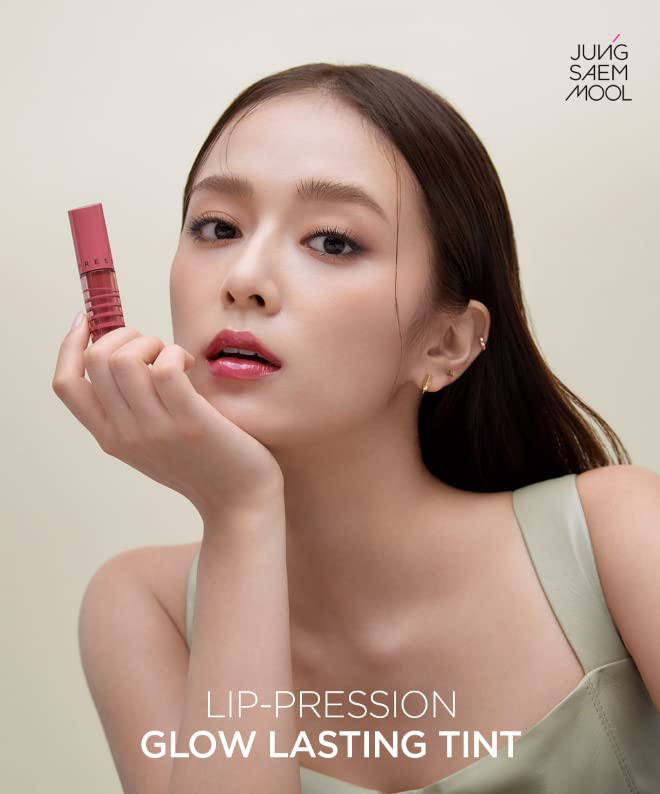 JUNG SAEM MOOL LIP-PRESSION Glow Lasting Tint 0.14 Fl Oz, Water-In-Oil Gloss Tint for Hydrated, Plump Lips, Non-Sticky Comfortable Fit for Radiant Lip Stain, Korean Lip Makeup (More Deep Plum)