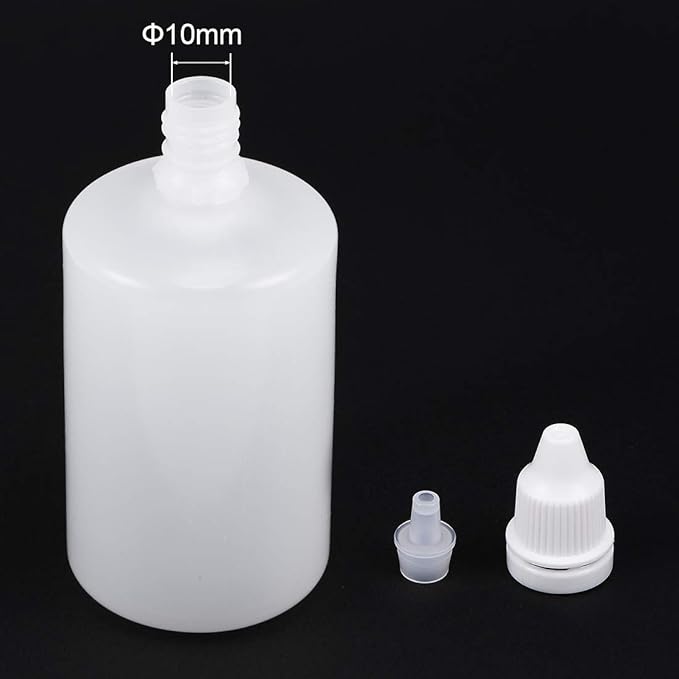 uxcell Plastic Dropper Bottle, 100ml/3.4oz Small Mouth Drop Bottles Empty Squeezable Liquid Dropper Bottle 10pcs