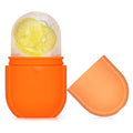 Ice Roller for Face and Eye, Gua Sha Facial Tools ,Puffiness Relief Ice Roller Skin Care ,Ice Facial Cube, Neck Massage, Silicone Ice Mold for Face Beauty,Self Care Gifts for Women ( Orange)