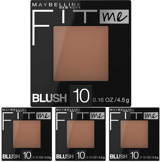 Maybelline Fit Me Blush, Lightweight, Smooth, Blendable, Long-lasting All-Day Face Enhancing Makeup Color, Buff, 1 Count (Pack of 4)