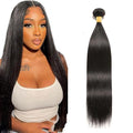 Bundles Human Hair Color 1B Straight Bundles 20 Inch Unprocessed Peruvian Virgin Remy Hair Extensions Double Weft Natural Black Straight Bundle Hair Weave 100g