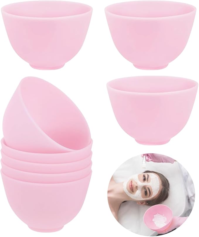 8 Piece Silicone Mixing Bowl Set, 3.93-Inch Microwaveable Silicone Bowls, Facial Bowls for Aestheticians, for Facial Masks, Mud Masks and Other Skin Care Products