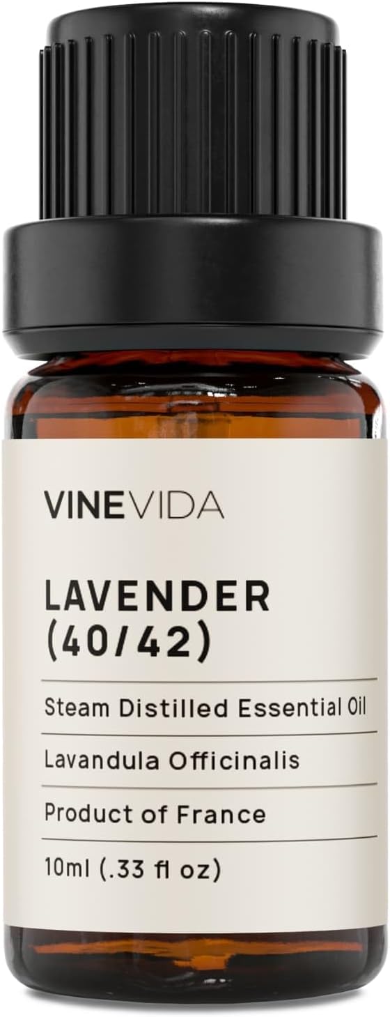 VINEVIDA Lavender 40/42 Essential Oil 10 mL - Undiluted for Candlemaking, Soap Making, DIY Candle Scents