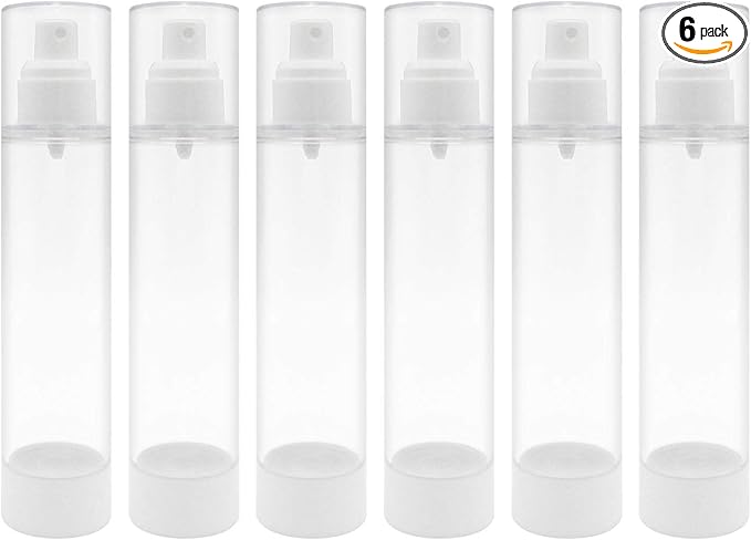TRENDBOX 120ml / 4oz Airless Spray Bottle Refillable Travel Container for Cosmetic Makeup Water - 6 Pack
