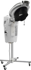 700W Professional Hair Steamer with Ozone & Nano Mist, 2L Tank, Adjustable Height 55-66", 12 Color Lights, for Salon & Home Use - Hair Treatment, Coloring, Conditioning, Drying, Styling (White)