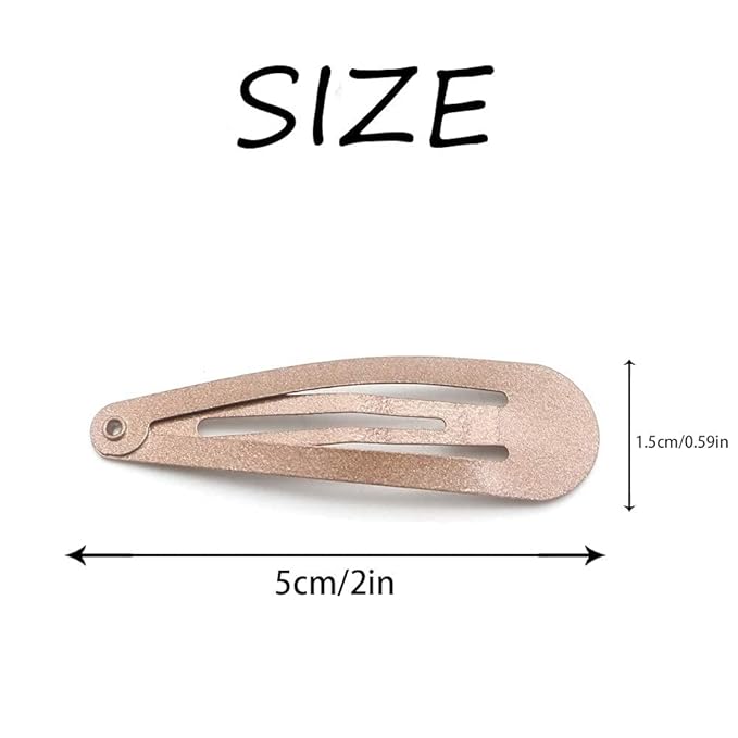 Dofash 12PCS Snap Hair Clips For Women-Non Slip & Metal Hair Barrettes, 5cm 2'' Small Clips For Thin & Fine Hair,Light Brown+Dark Brown