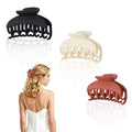 girl hair claw clips for Women & Girls – No-Slip Grip for Thick Hair Curly or Straight Styles Secure Hold Hair Clamps FEADIR 3 Pcs
