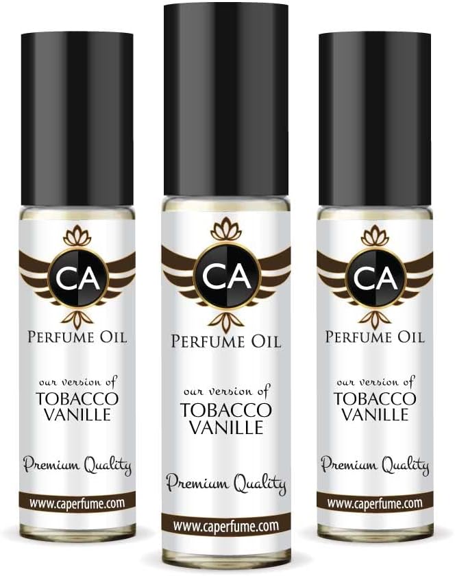 CA Perfume Impression of Tobacco Vanille For Men Fragrance Body Oil Dupes Roll-On 0.3 Fl Oz-X3