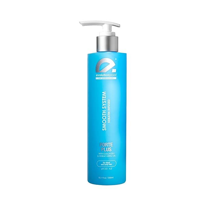 Evolution Proof Forte Plus Keratin Hair Treatment – Professional Smoothing Therapy with Argan Oil, Hydrolyzed Keratin & Panthenol – Anti-Frizz, Shine Boost, Long-Lasting Straightening – 10 oz