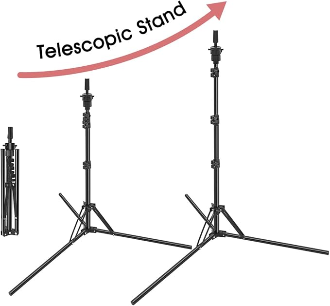Mannequin Head Stand, Upgrade Foldable Wig Stand Tripod for Cosmetology Hairdressing Training, Metal Adjustable Wig Head Stand with Wig Caps, T-Pins, Comb, Hair Clips