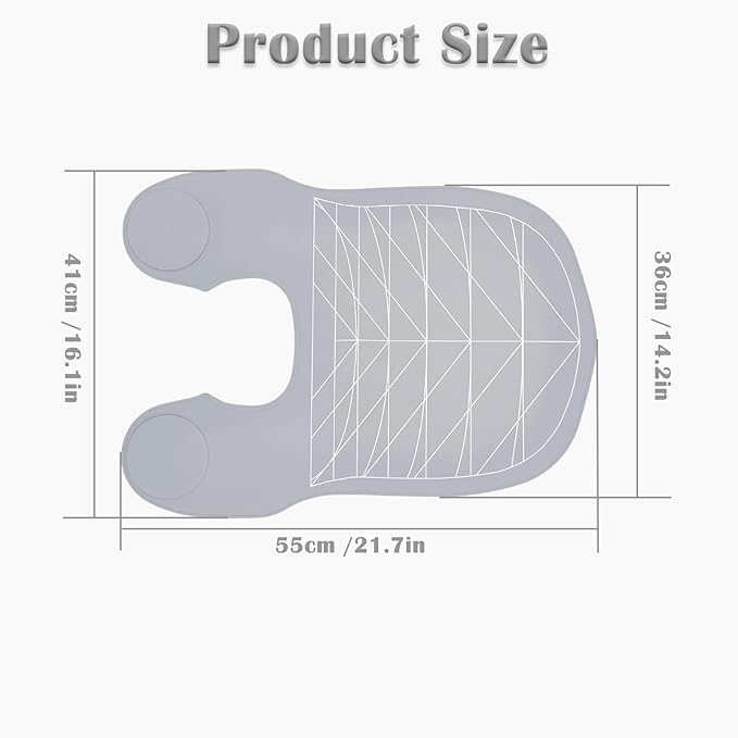 Ideal Swan Large Hair Cutting Cape, Waterproof Silicone Hair Dye Collar Neck Wrap Neck Guard with Guidelines Weighted, Cutting Cape for Salon Barber Stylist Haircut Hair Coloring & Perming Grey