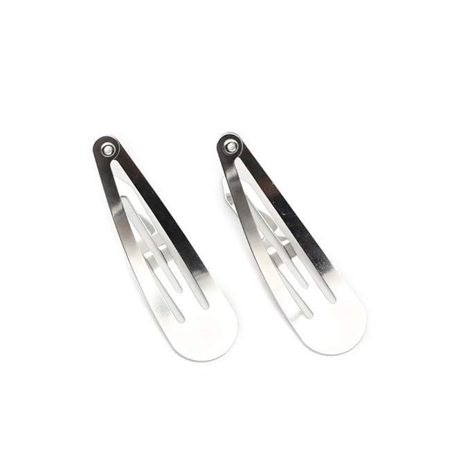 Dofash 12PCS Snap Hair Clips For Women-Non Slip & Metal Hair Barrettes, 5cm 2'' Small Clips For Thin & Fine Hair,Silver