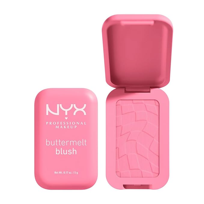 NYX PROFESSIONAL MAKEUP Buttermelt Powder Blush, Fade and Transfer-Resistant Blush, Up to 12HR Make Up Wear, Vegan Formula - Butta Together