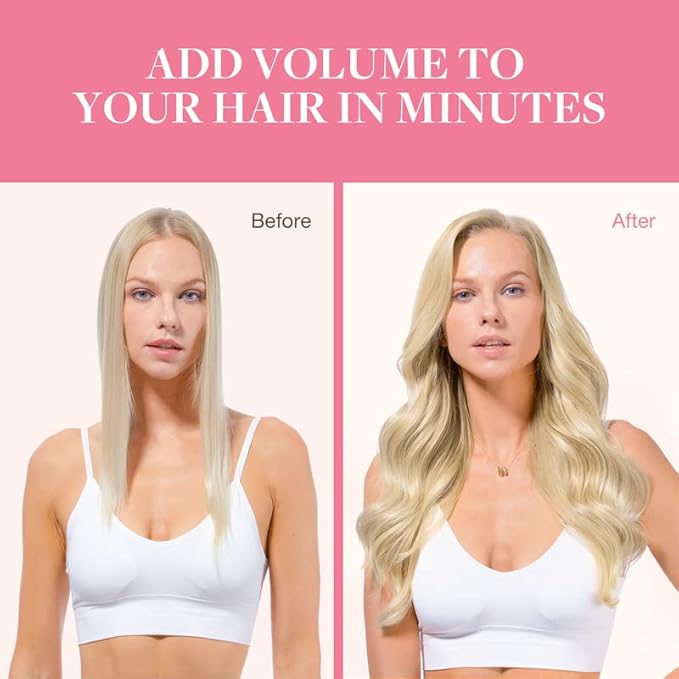 GOO GOO Clip in Hair Extensions Real Human Hair, Remy Human Hair Extensions Clip ins for Women, Natural Human Hair, 16inch 110g 7Pcs, 60A Platinum Blonde