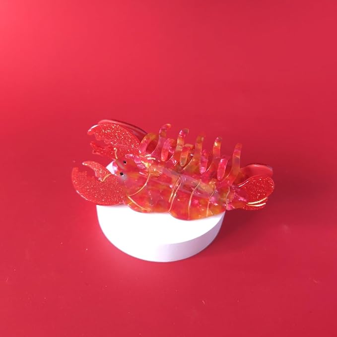 Cute Big Lobster Hair Clips,Novelty Acetate Ocean Big Lobster Claw Clip