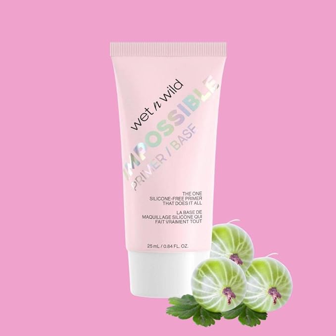 wet n wild Prime Focus Impossible Primer, Clear, Hydrating Matte Finish, 0.84 Fl Oz