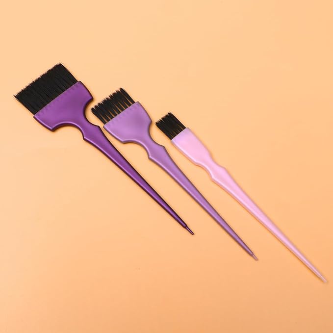 1 Set Purple Hair Dye Purple Outfit Mixing Bowls Set Hair Colour Applicator Hair Coloring Kit Highlight Brush Hair Dyeing Dyeing Applicator Hair Coloring Beard Tool