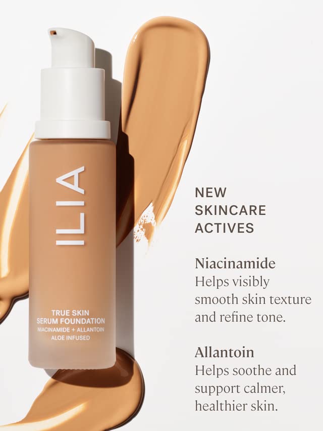ILIA - True Skin Serum Foundation | Non-comedogenic, Cruelty-Free, Vegan, Weightless Feel, Buildable Coverage, Safe For Sensitive Skin (Mindoro SF.25)