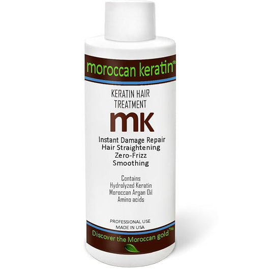 Brazilian Keratin Hair Treatment blowout Straightening Product Professional Grade Natural Organic Looking Results at Home or Salon (4oz Keratin)